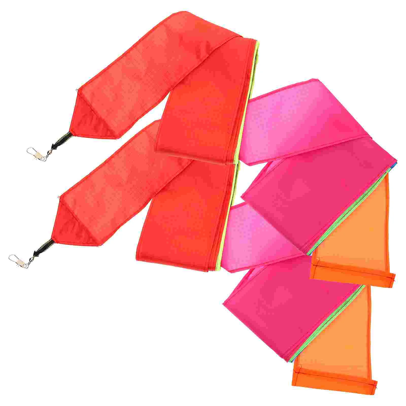 

2 Pcs Rainbow Tail Kite Ornament Tails Ribbon Outdoor Streamer Lights Drone Activities for Kids Appendix Games Teens
