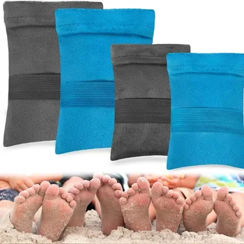 1PC Beach Holiday Camping Sand Removal Bag Powder Bag Sand Removal Brush Camping Holiday Beach Sunbathing Supplies