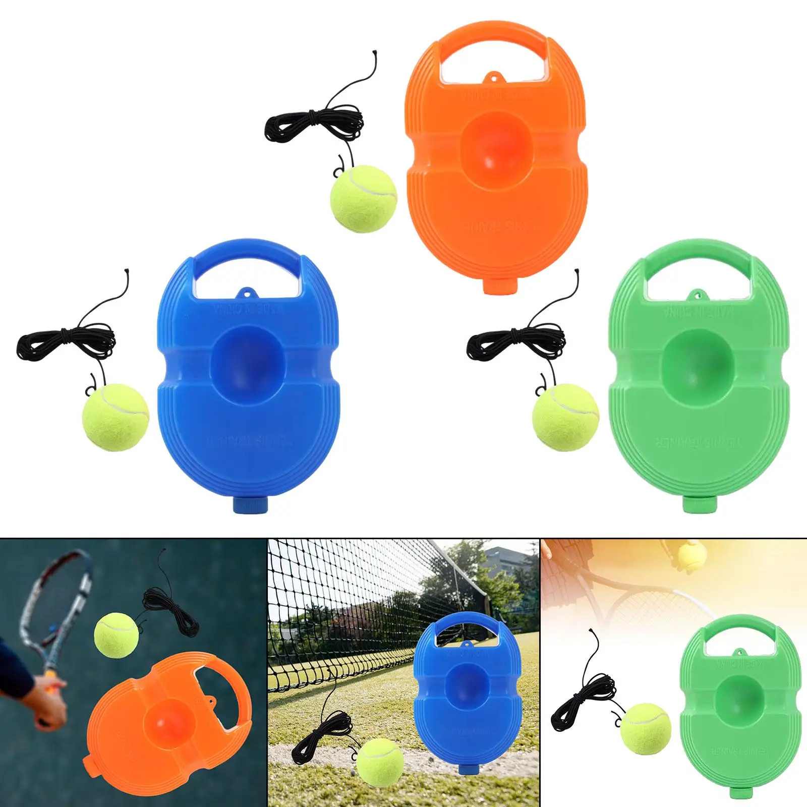 Tennis Trainer Portable Self Training Sport Tool Tennis Training Tool Tennis Practice Device for Kids Adults Beginners Exercise