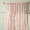Lace Sheer Curtains with Scallop Ruffle Edge for Living Room Farmhouse Rustic Vintage Floral Embroidered Voile Panels Rod Pocket 4