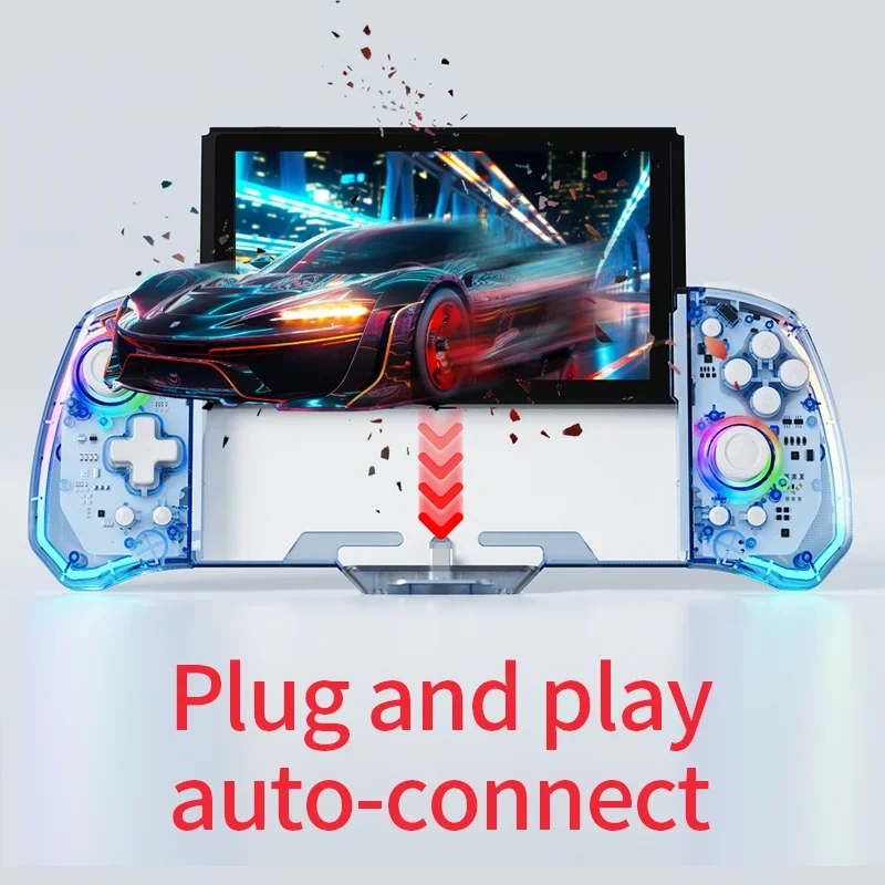 2025 new KS43 Pro RGB Controller For Switch Gamepad Built-in 6-Axis Gyro Design Handheld Grip Double Motor Vibration JoyPad