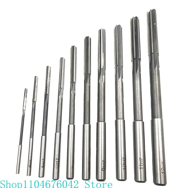 Reamer Set 10Pcs HSS H7 Machine Cutter Straight Chucking Milling Reamer Kit 3mm 4mm 5mm 6mm 7mm 8mm 9mm 10mm 11mm 12mm