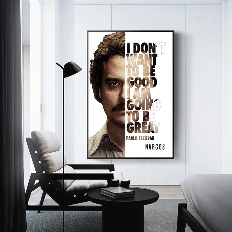 Poster Pablo Escobar Photo D'Identité Judiciaire (Mugshot) - Grand Format A2