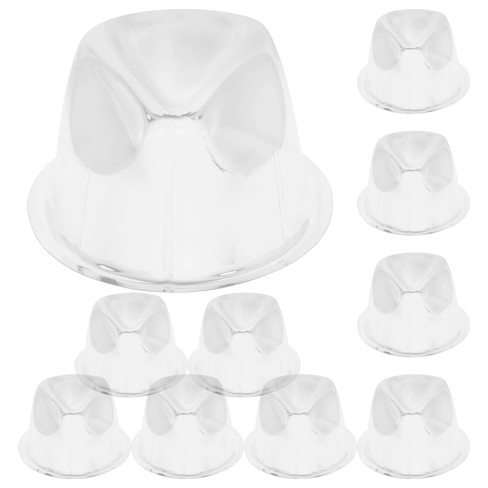 

10 Pcs Hat Holder Pvc Holders Support Rack Round Cap Display Tool Shop Storage