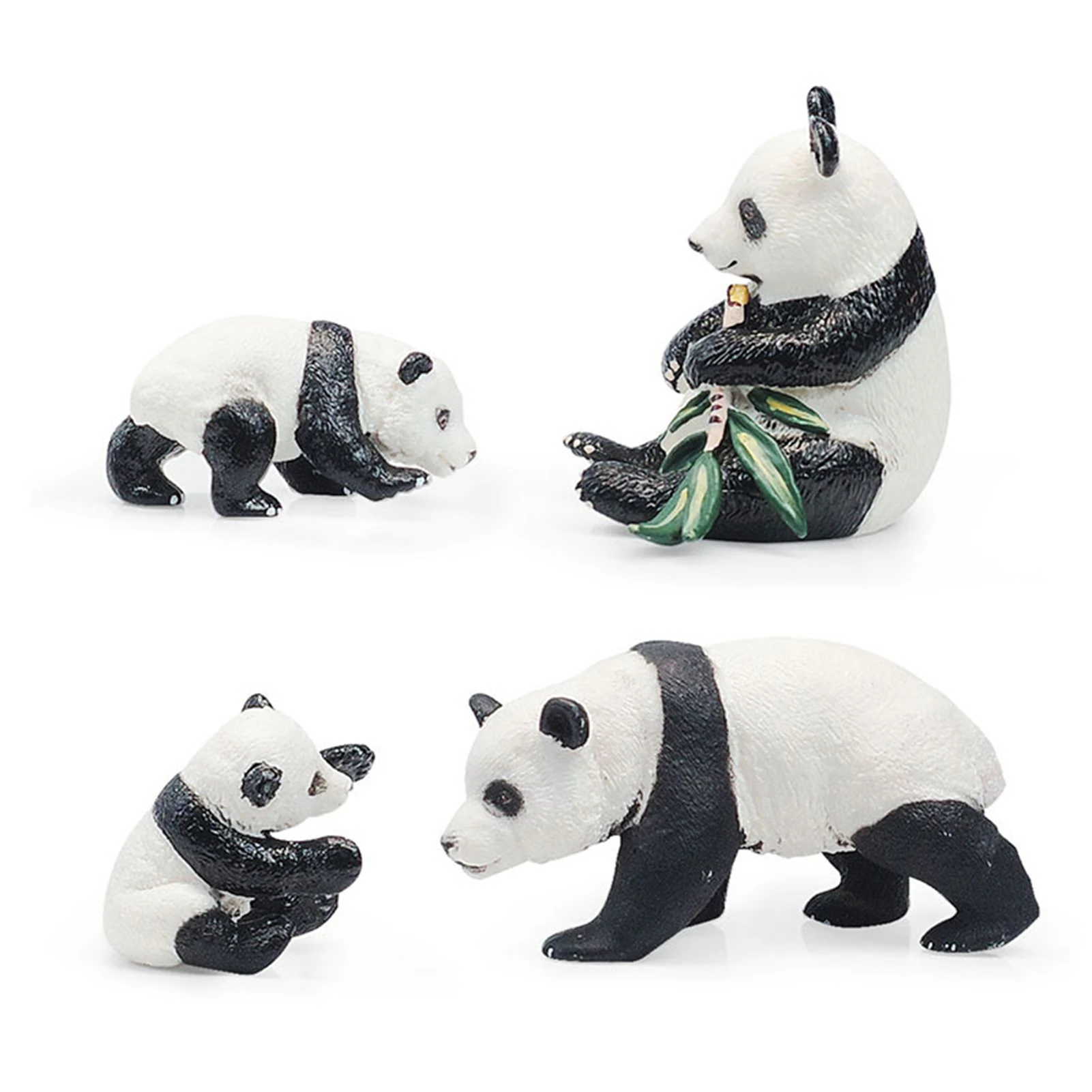 4pcs Panda Figurines Toys Beeldjes Miniaturen Resin Panda Kawaiii Dieren Modellen Doll Decoratie Woondecoratie Accessoires| | - AliExpress
