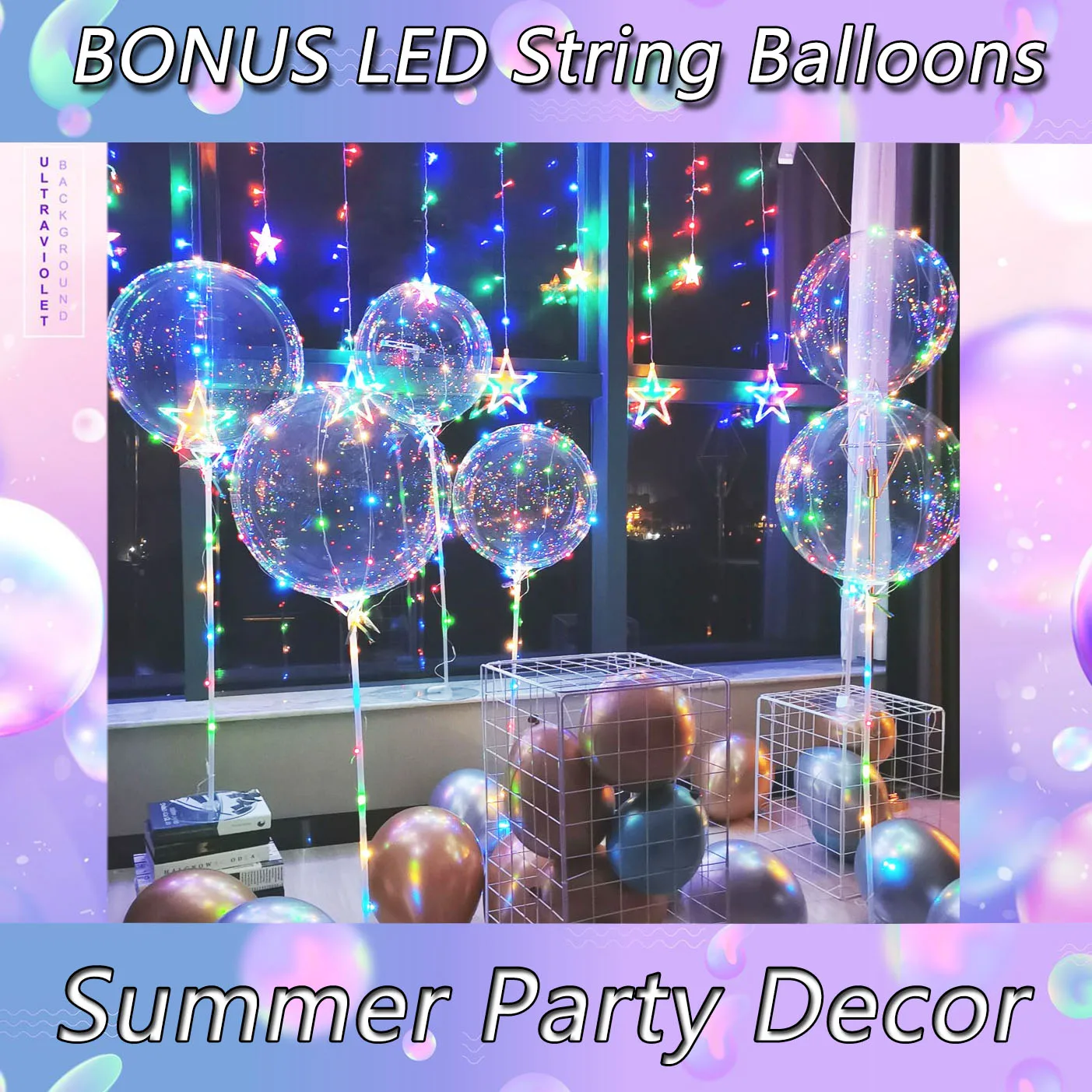 LED ballon lumineux Transparent rond Ballons d'hél – Grandado