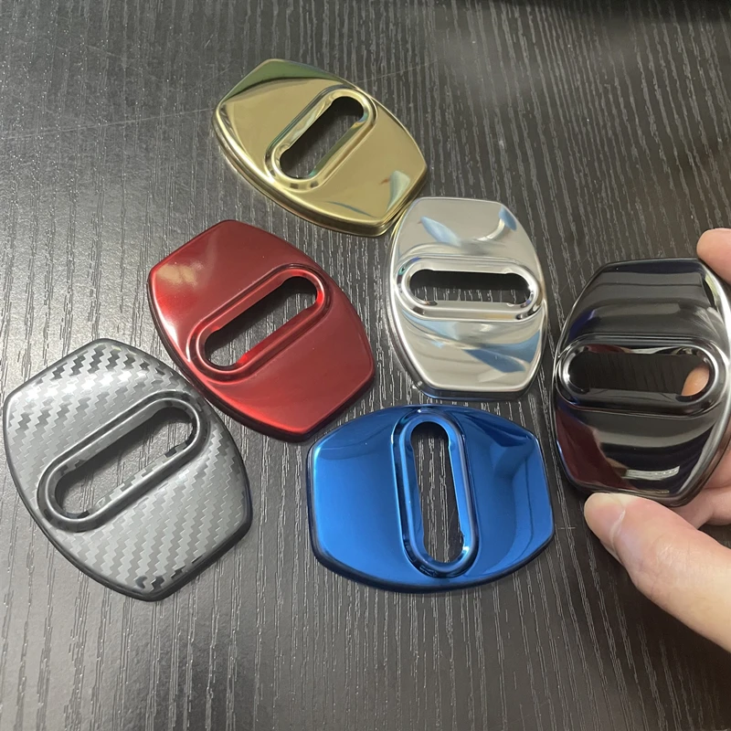 4 шт., защитные крышки для дверей автомобиля, из нержавеющей стали