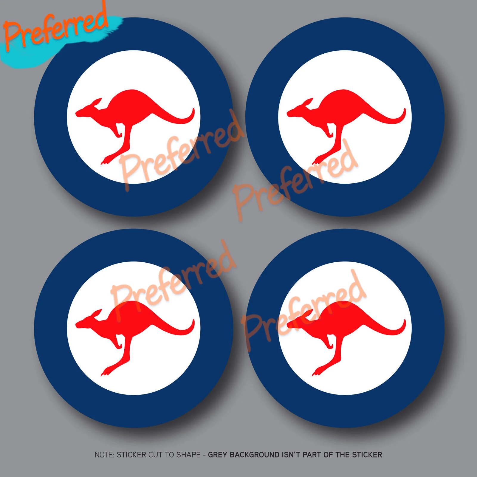 

4 X Australian Air Force Aircraft Roundels Vinyl Stickers Deal 50mm for Laptop, Glass Door, Cooler Car Sticker Decal Decoration