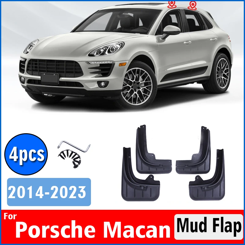 Car Accessories FOR Rorsche Macan 2014 2015 2016 2017 -2023 Mudguard Fender Mud Flaps Guard Splash Mudflaps Front Rear 4pcs