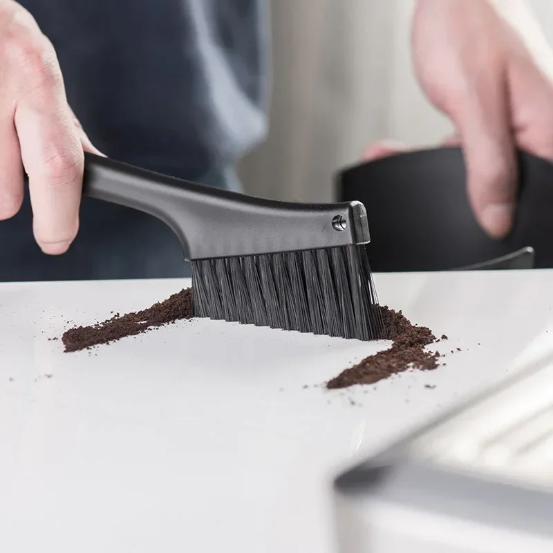 Dual-End Coffee Grinder Cleaning Brush with PP Handle - Essential Barista Tool
