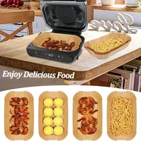 Disposable Air Fryer Paper Non-Stick Kitchen Baking Airfryer Mat Oilproof Micro-wave Barbecue Pad Baking Paper Liner Accessories 3