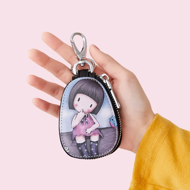 Fashion Cartoon Women Key Bag Girl Students Leather Key Wallets Case For Car Chains Cover New Lovely Holder Purse key case,key holder,key organizer,key purse,key protector