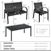 4 PCS Patio Furniture Set Sofa Coffee Table Patio Seating Set Garden Deck  furniture  cafe table 2