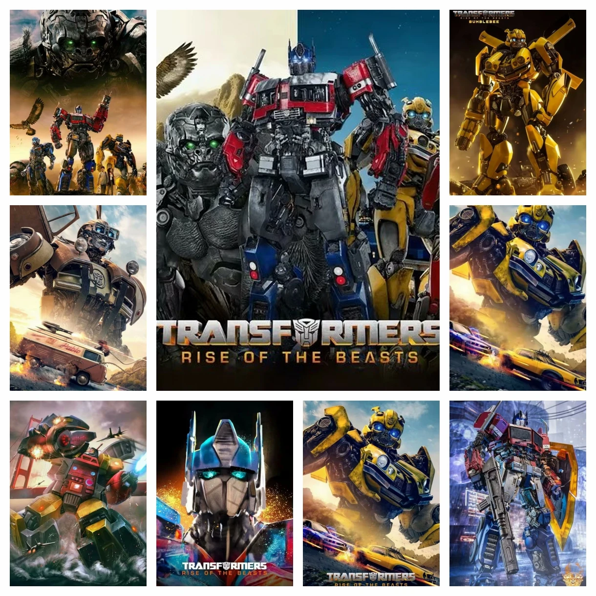 Transformers Car Movie Pattern Diamond Painting Cross Stitch 5D DIY Art ...