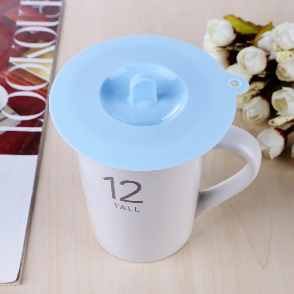 Silicone Cup Lid Anti-Dust Bowl Cover Cup Seals Drinking Cup Lid Heat Resistant Sealed Cover Drinkware Accessories