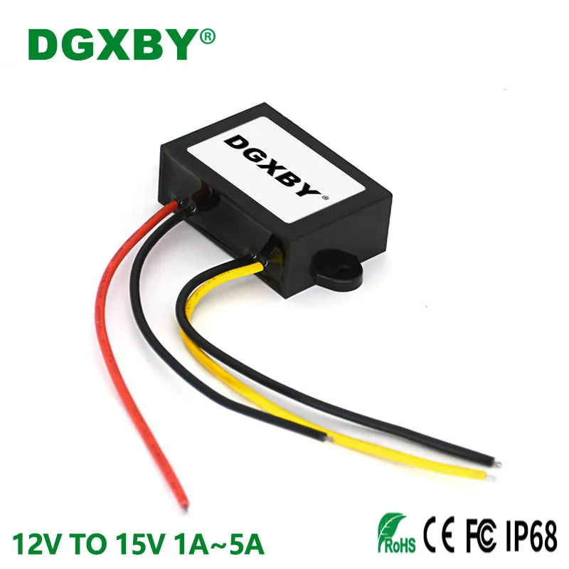 75W DC-DC Boost Converter – Waterproof 9-14V To 15V 5A Step-Up Module, Overcurrent & Short Circuit Protection