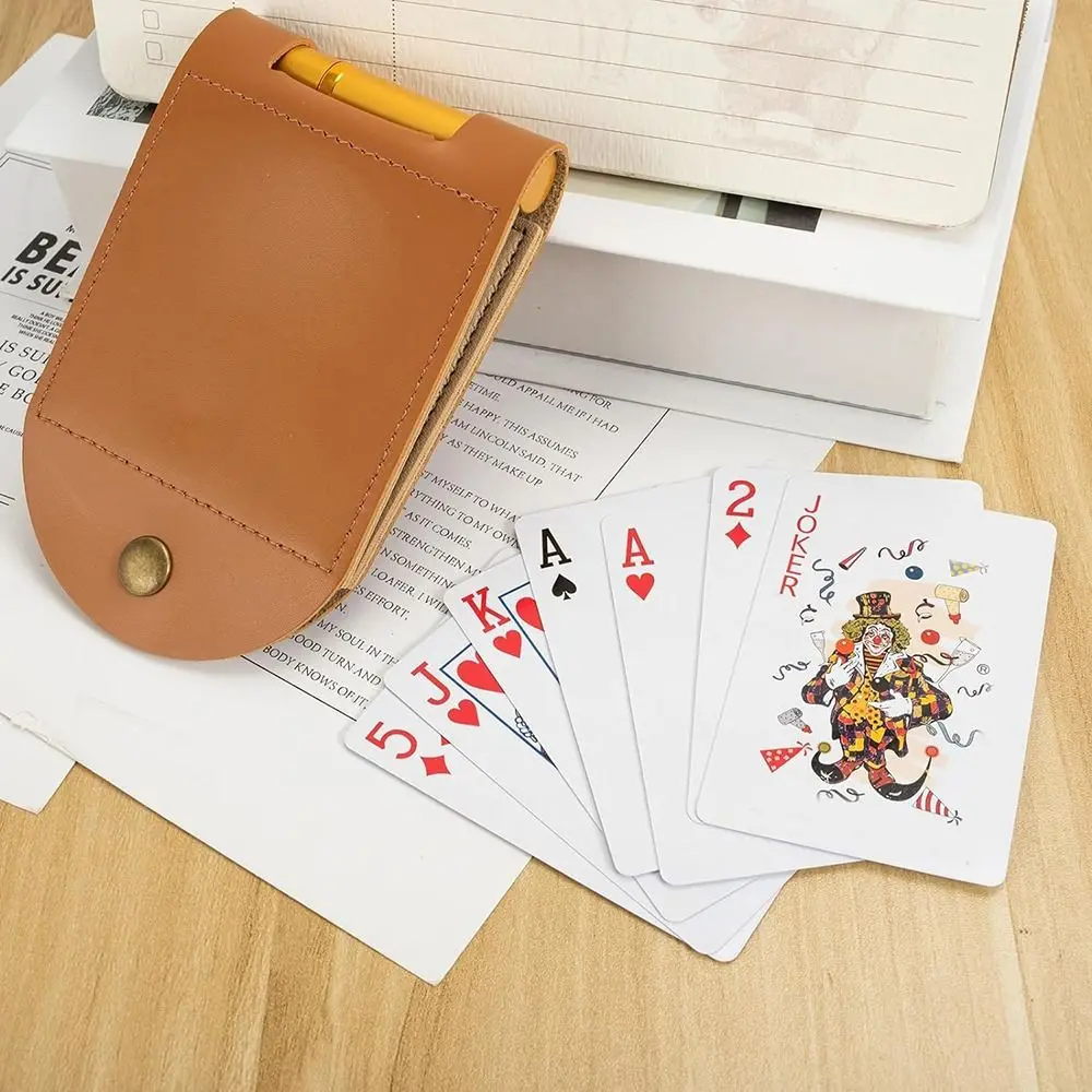 

Карманные дорожные аксессуары для доски Cribbage, кожаная доска с 2 картами, портативная игровая доска Cribbage