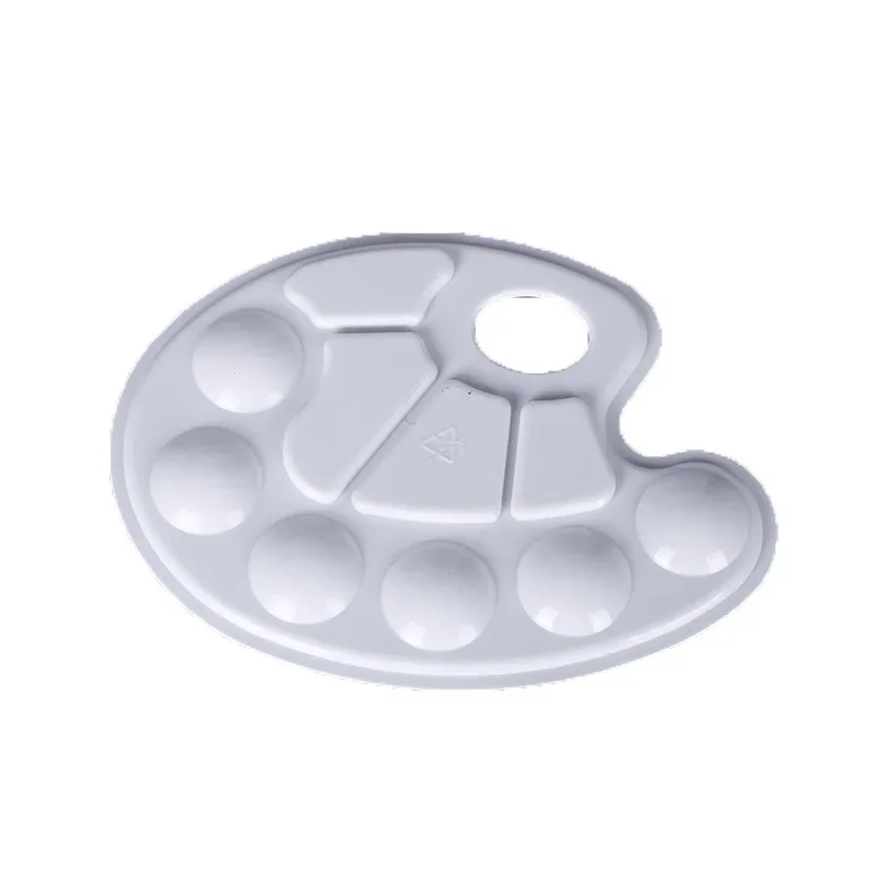 Gouache Oval Palette Children's Painting Plastic Palette Hand Grasp Paint Foot DIY Graffiti Art Supplies 1PC paint tray color palette