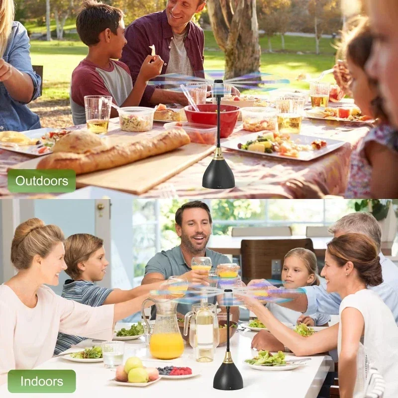 Fly Fan 2PC/3PC fly repelling fan USB interface insect repelling fan portable table for picnics gatherings barbecues