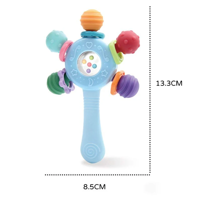 Baby Teething Toys Silicone Teethers BPA Free Silicone Baby Sensory Teether Toys for Babies 0-6 Month Montessori Educational Toy - 6