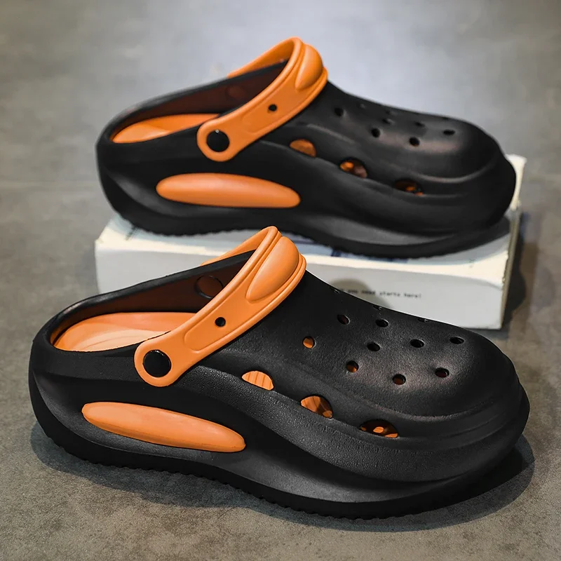 2025 Men and women's new summer thick sole anti-slip wear comfortable sandals beach breathable couple casual slippers men shoes