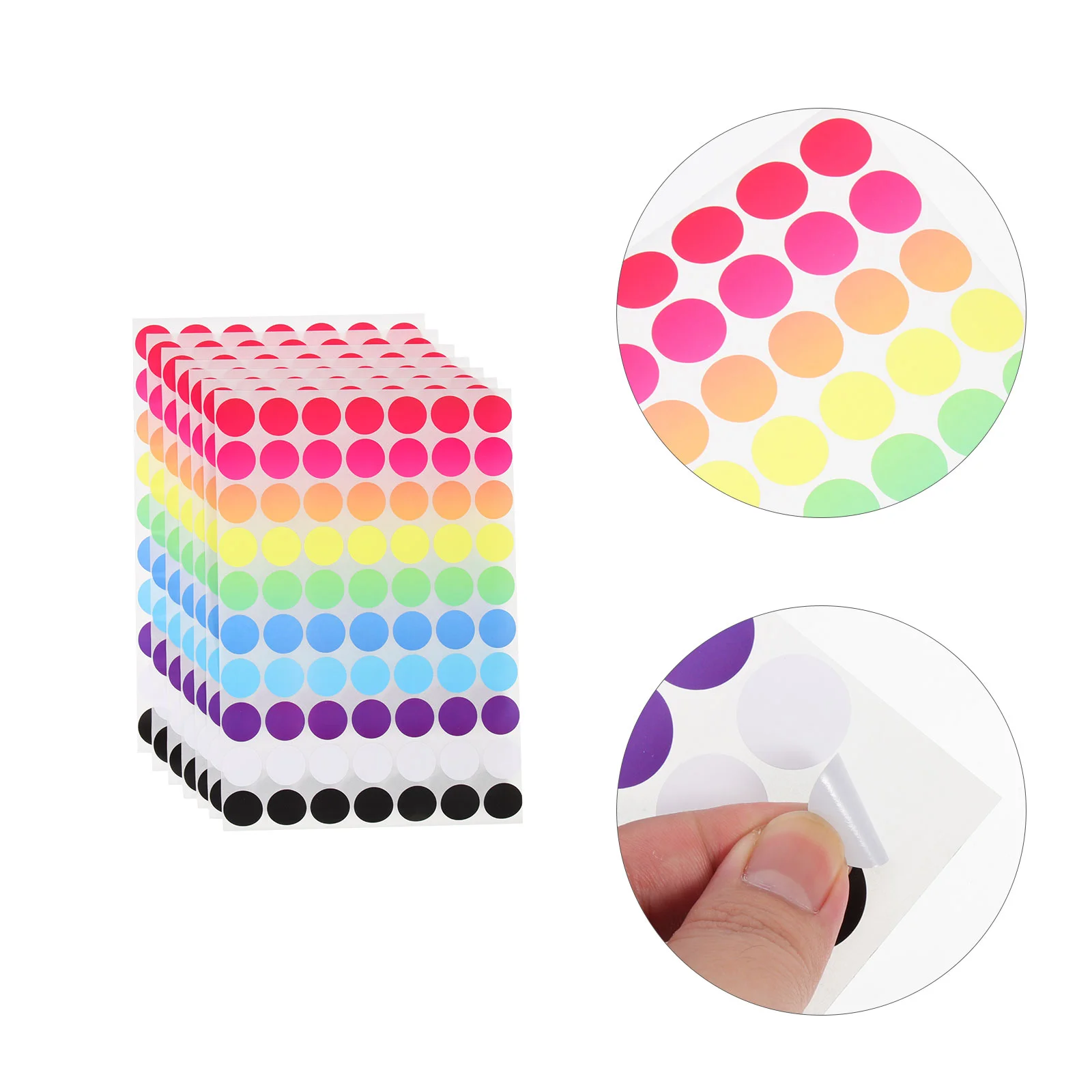 

20 Sheets Dot Label Adhesive Paper Inventory Organize Circle Stickers Labels Colorful