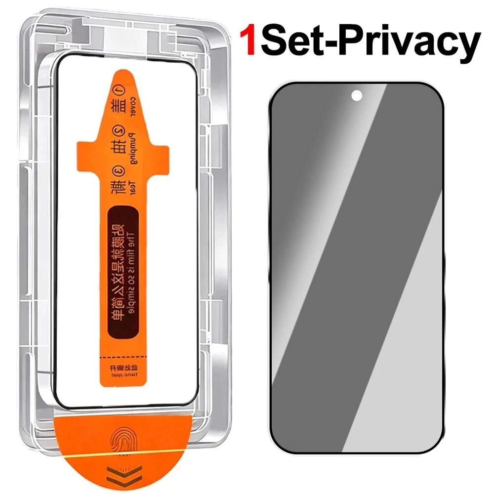Enhanced Privacy Screen Protector with Easy-Install Kit - Anti-Spy Tempered Glass Film