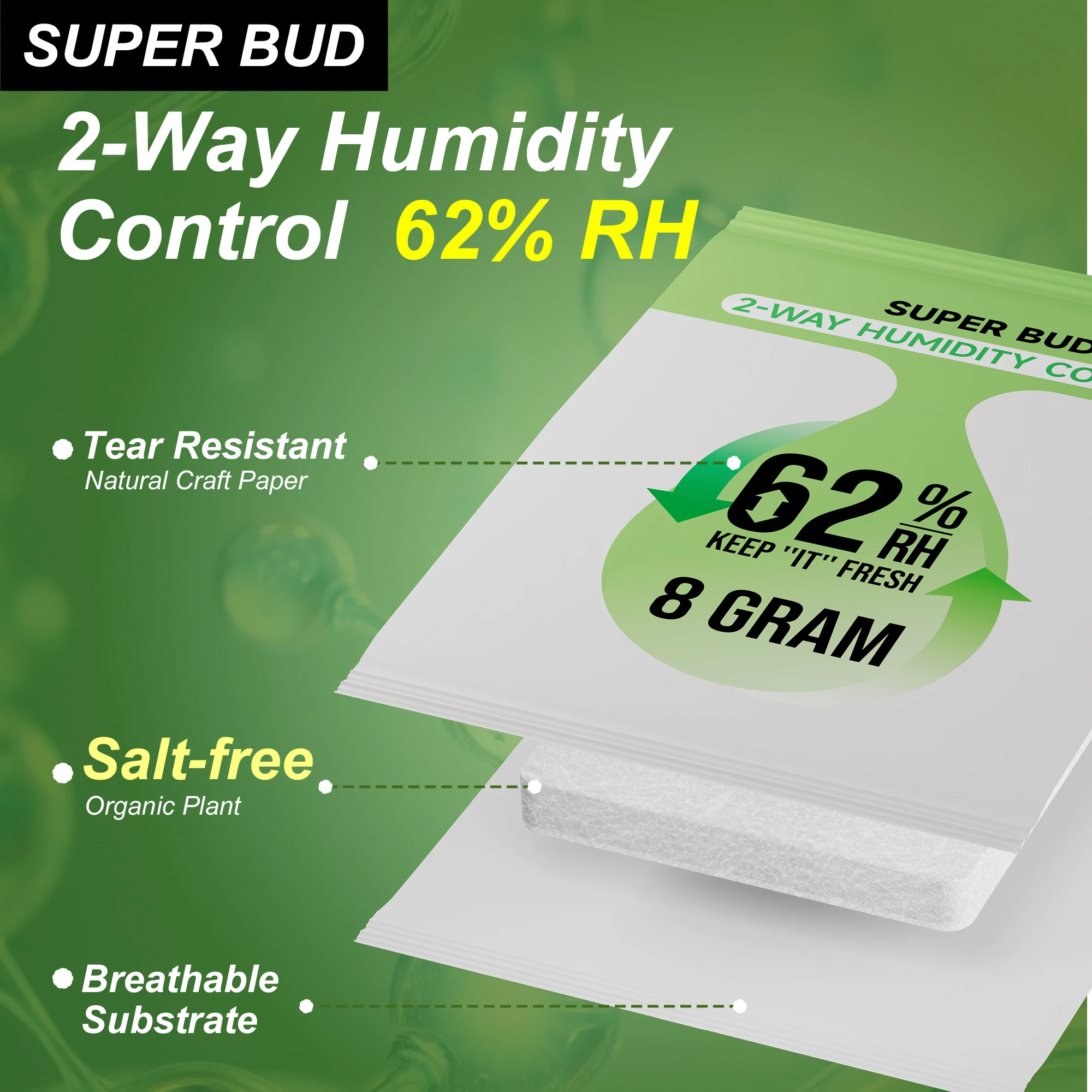 Humidity Control Packs for Herb and Flower Moisture Balance, 62% RH
