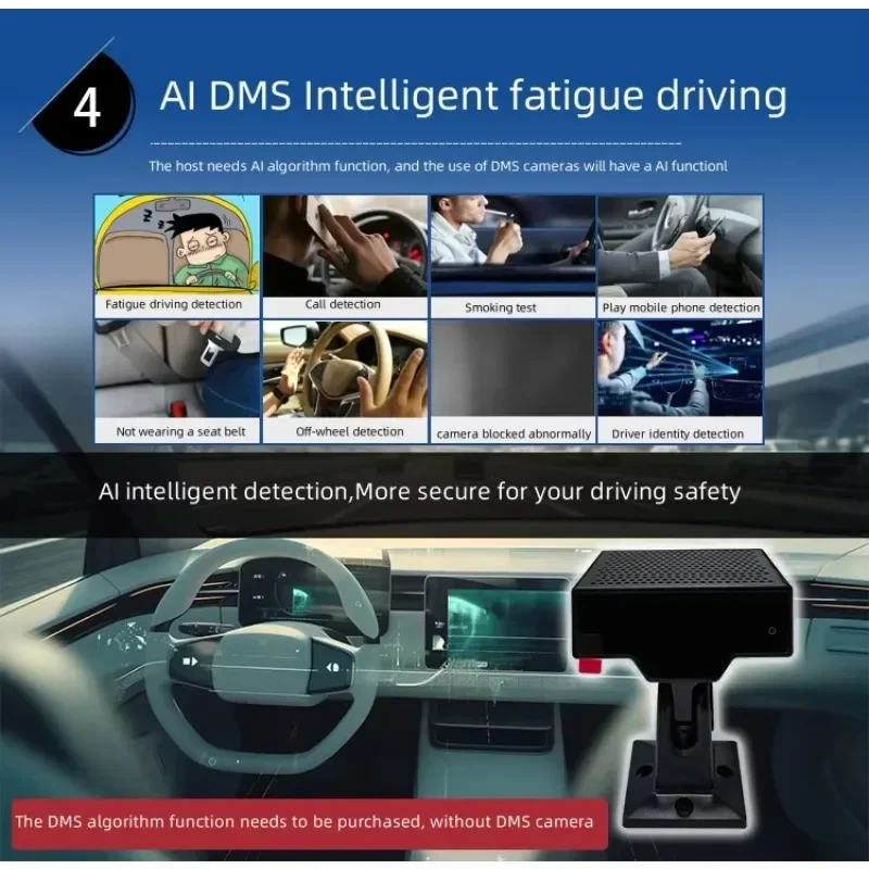 HD 1080P AI 8채널 MDVR 4G WiFi GPS 8채널 SD HDD BSD ADAS DMS 블랙박스 차량용 비디오 레코더 모바일 DVR 시스템