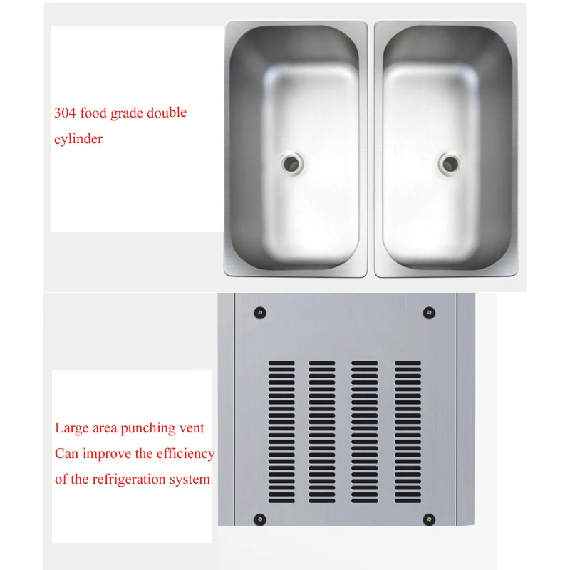 Soft Ice Cream Machines Commercial Sorbet Coolers Tricolor Desktop Sweet Cone Freezing Equipment Vending Machine 6