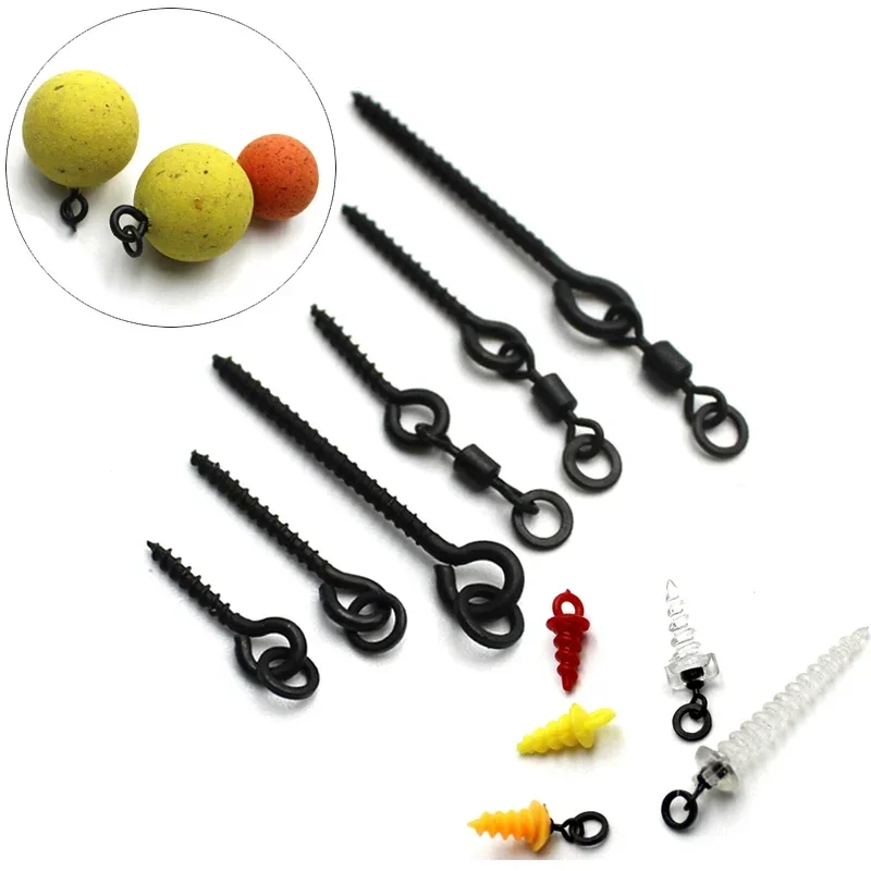 Accessori Per La Pesca Alla Carpa Boilies Bait Screw For Hair Chod Rondi Rig Tool Pop Up Boilies Hook Stop Beads Method Feeder Tackle
