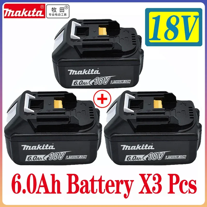 

New! Original Makita18V 6000mAh original lithium-ion power tool battery BL1860B BL1860 BL1850, high-quality battery，