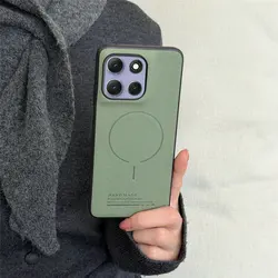 Luxury Leather Magnetic Phone Case Cover - Edge 70 Fuison Plus (Green)