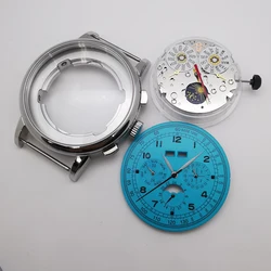 Stainless Steel Watch Case with Dial and Hands - Premium Watch Accessories (B blue)