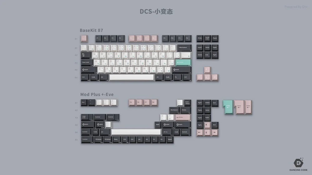 Black Pink, Perfil Cereja Hirigana para Teclado 87, 104 Bm60 Bm65 Bm68