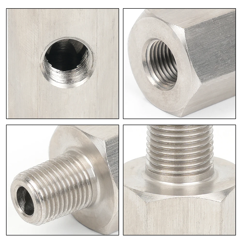 Side Holes Oil Pressure Sensor Connector 1/8 NPT Female To 1/4NPT 1/8NPT 1/8BSPT M10 M12 M14*1.5 Feed Line Gauge Tee Adapter 3
