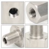 Side Holes Oil Pressure Sensor Connector 1/8 NPT Female To 1/4NPT 1/8NPT 1/8BSPT M10 M12 M14*1.5 Feed Line Gauge Tee Adapter 3