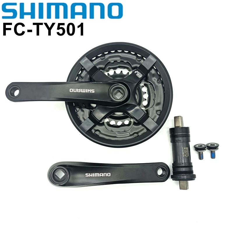 Pédalier Shimano Tourney FC-TY501 – 175mm, 48/38/28 Dents, 6/7/8 Vitesses, Neuf