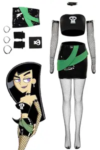  Total Drama Island Gwen Cosplay Costume Crop Top and Mini  Skirts for Women (XL, Gwen) : Clothing, Shoes & Jewelry