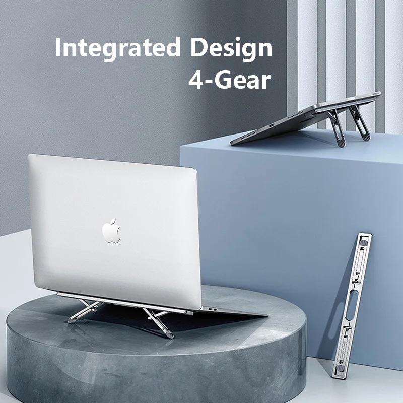 Aluminum Invisible Laptop Stand Keyboard Holder Foldable Height