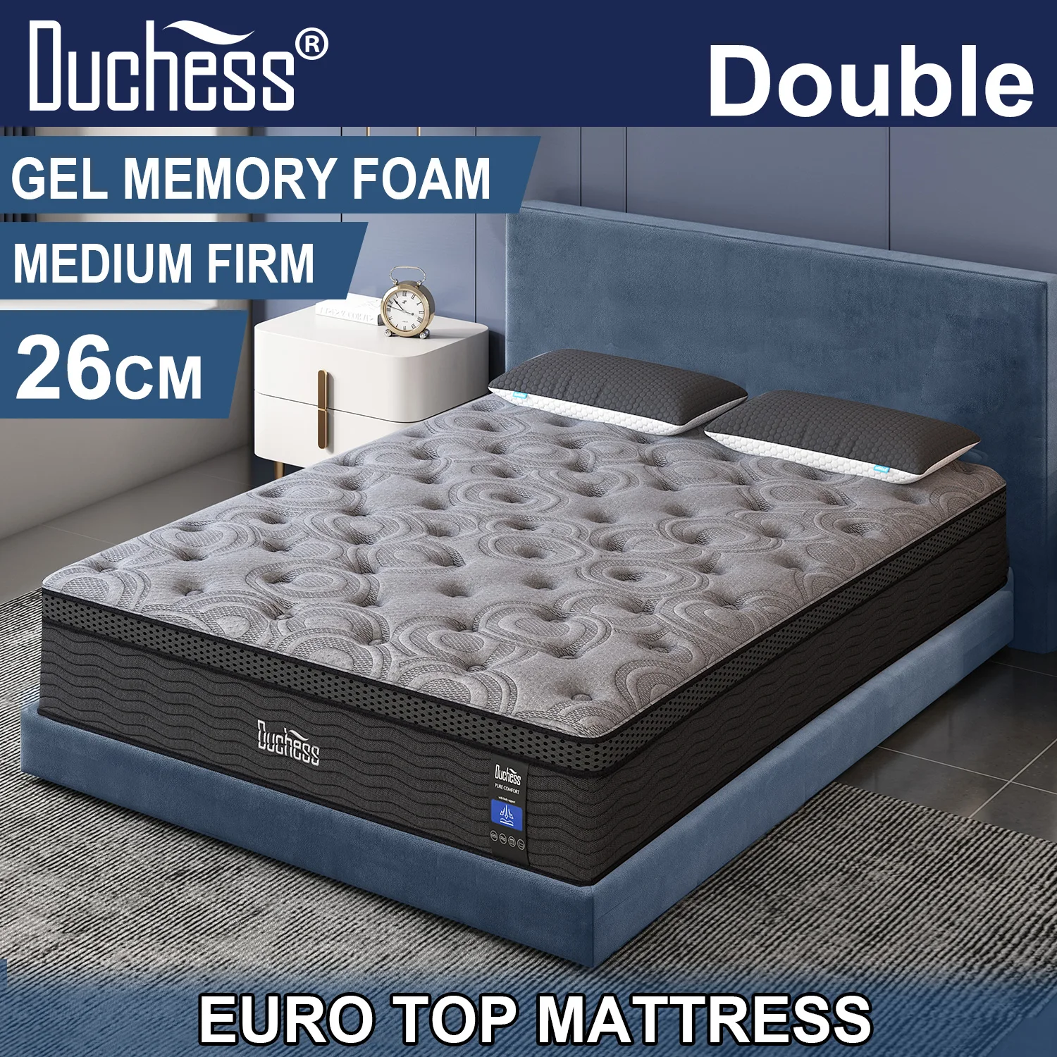 Duchess Pocket Spring Mattress Medium Firm Foam Double Size