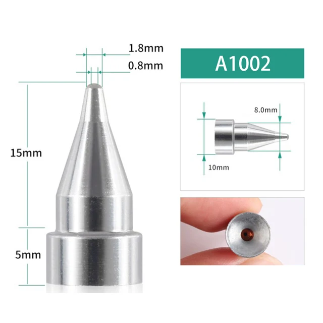 A1007 Replacement Desoldering Gun Tip - Lead-Free, Fits Hakko 817, 809, 808, 807, 802 Models