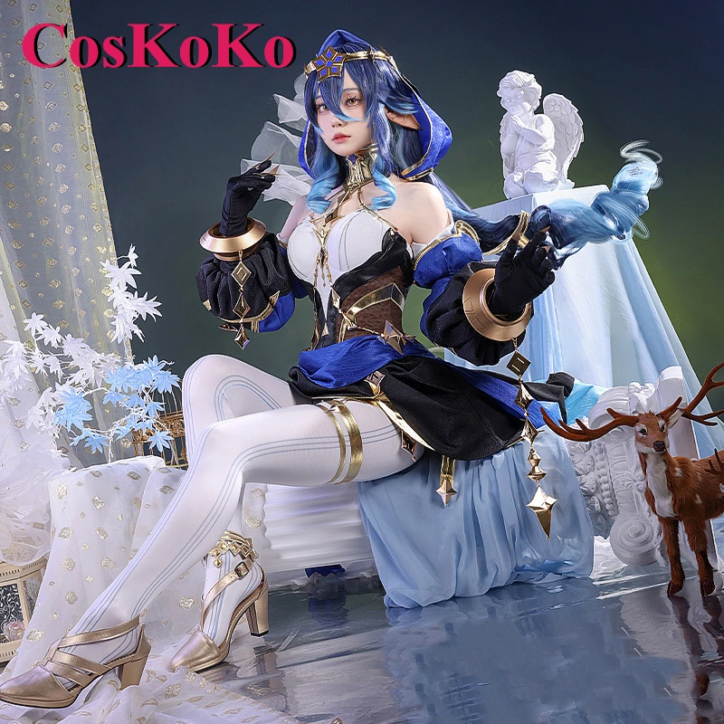 

CosKoKo Layla Cosplay Anime Game Genshin Impact Costume Sweet Gorgeous Combat Uniform Women Halloween Party Role Play Clothing