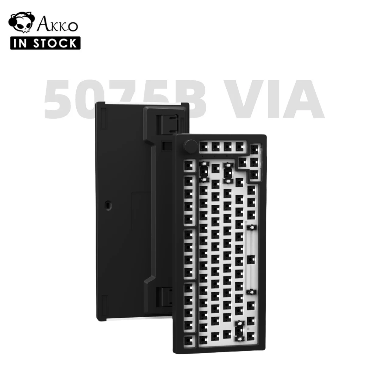 Akko 5075B VIA 키트 75% RGB 3/5 핀 핫 스왑 유선/2.4G/BT 5.0 손잡이 가스켓이 있는 무선 맞춤형 기계식 게임용 키보드 키트