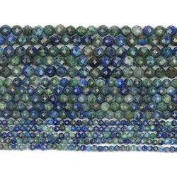Natural Faceted Blue Sapphire Spacer Beads for Jewelry Making - 15'' Strand (Phoenix Lapis Lazuli)