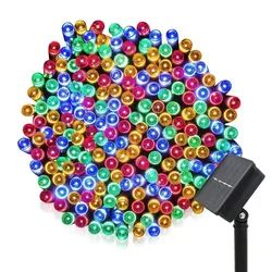Multi - Color Outdoor Waterproof Solar LED Fairy Lights for Terrace, Weddings, Christmas, and Garden Décor (RGB)