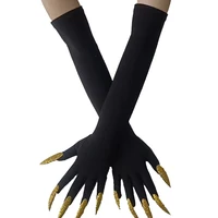 Cool Halloween Gloves Long Ghost Claw Dress Up Gloves Fashion Black Long Nails Cosplay Halloween Funny Gloves - Image 4