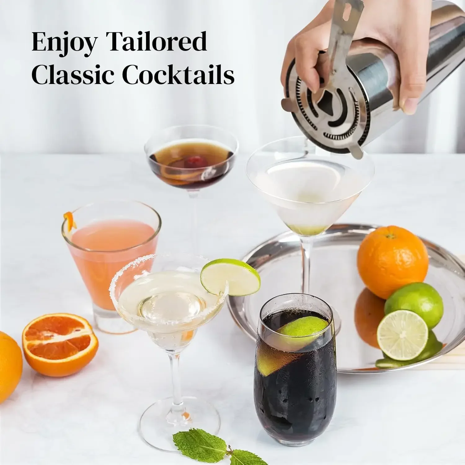 4/5pcs Professional Boston Cocktail Shaker Set Cocktail Mixer Martini Shaker Bar Set Stainless Steel Bartender Wine Cup cocktail shaker