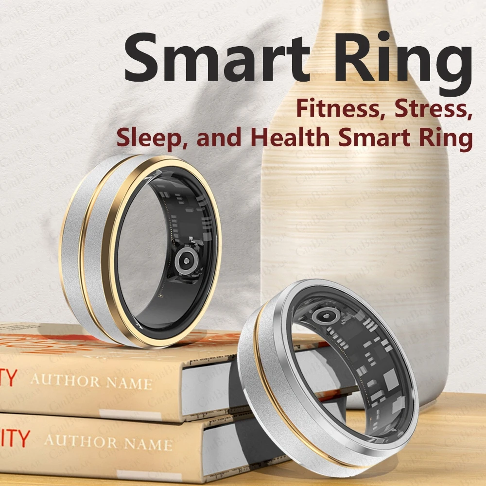 Smart Ring Fitness Tracker - Gesundheitsring Mit Schlaf & Herzfrequenz Monitor Schwarz