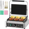 Commercial Grill, 1800W Electric Sandwich Maker, Stainless Steel Sandwich Press, Grill with Temp Cont 1